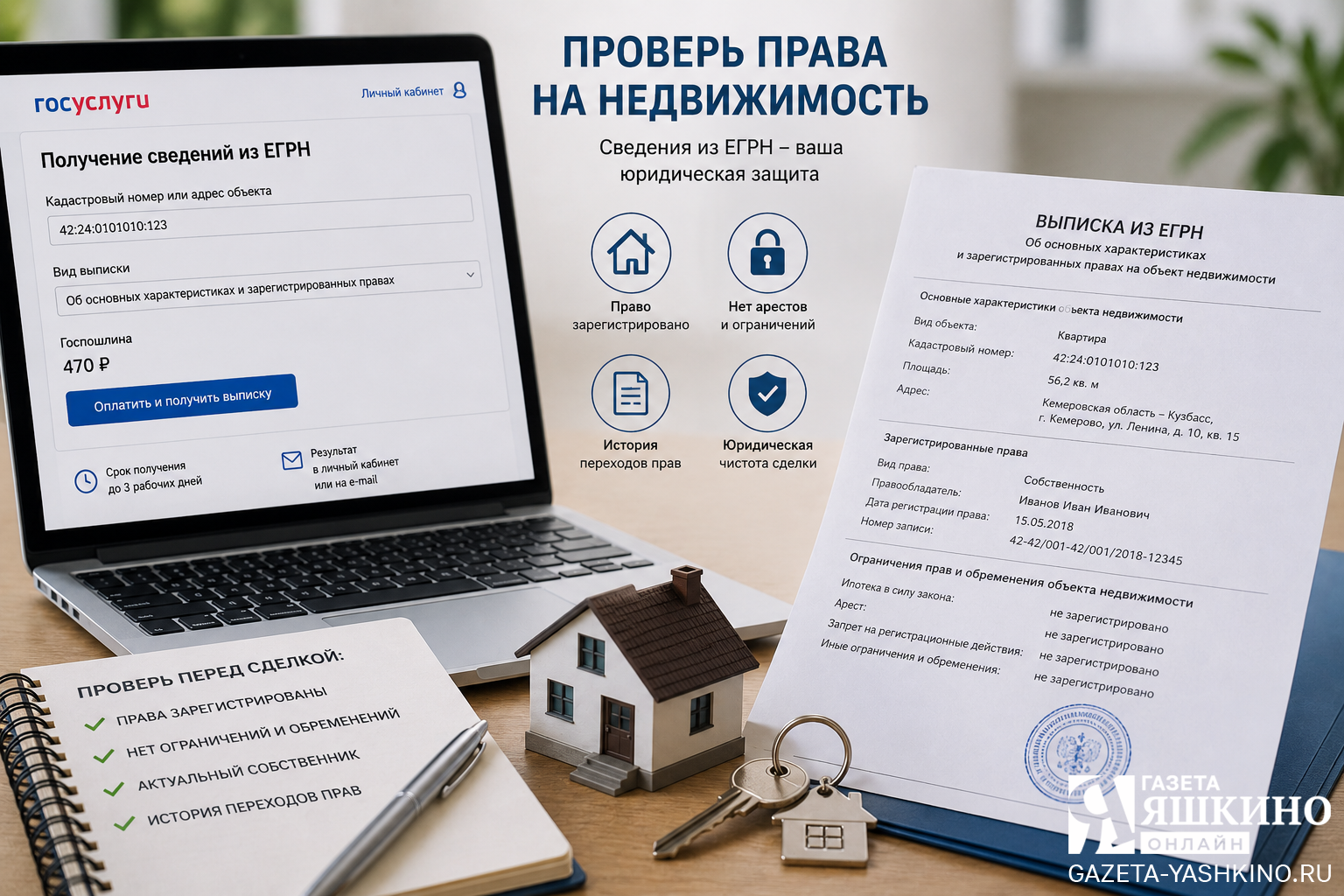 Как проверить, зарегистрированы ли права на недвижимость в ЕГРН