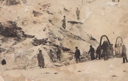 1907 год. Добыча известняка. | из архива редакции.